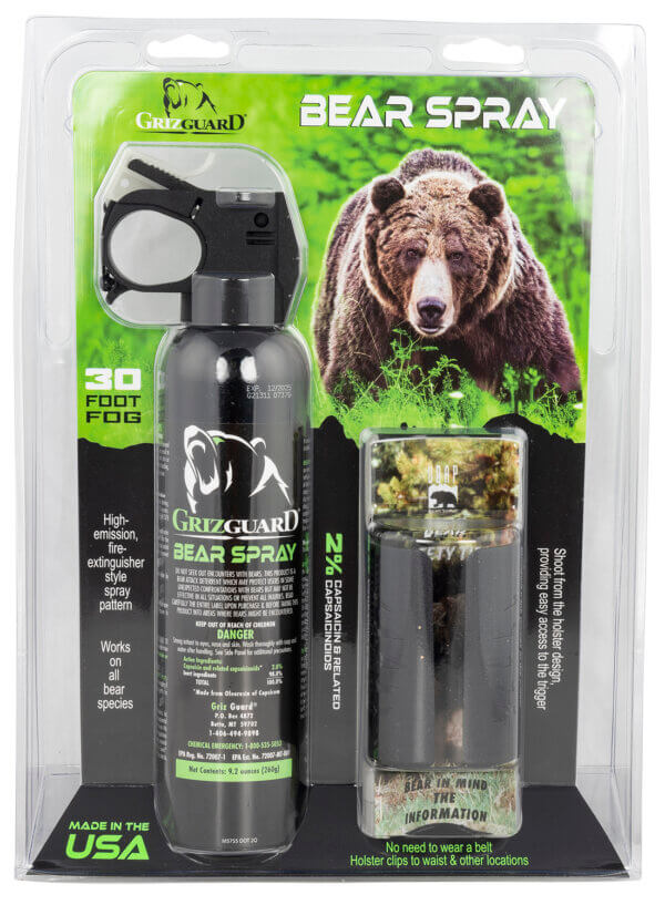 UDAP 260GG2 Griz Guard Bear Pepper Spray Black Effective 30 ft 9.2 oz Spray Bottle Repels Bears 2 pack