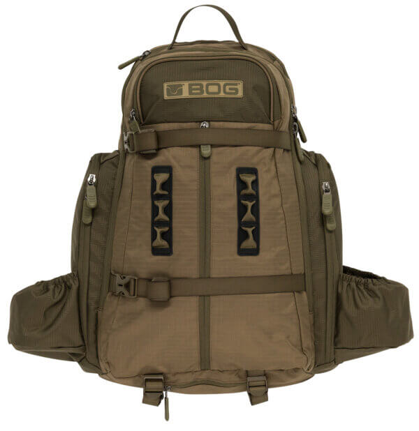 Bog-Pod 1159182 Kinetic Hunting Day Pack Lightweight made of Tear Resistant Nylon with OD Green Finish YKK Zipper Rain Cover & Removeable Gun/Bow Boot