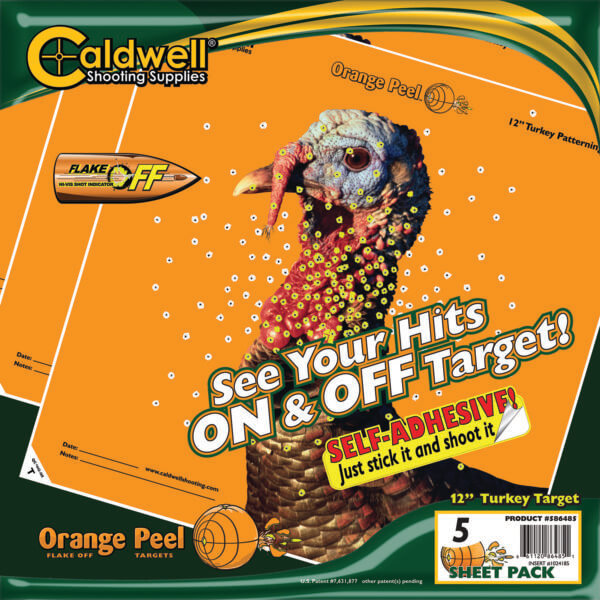 Caldwell 1175518 Orange Peel  Self-Adhesive 12 Turkey Target 5 Pack”