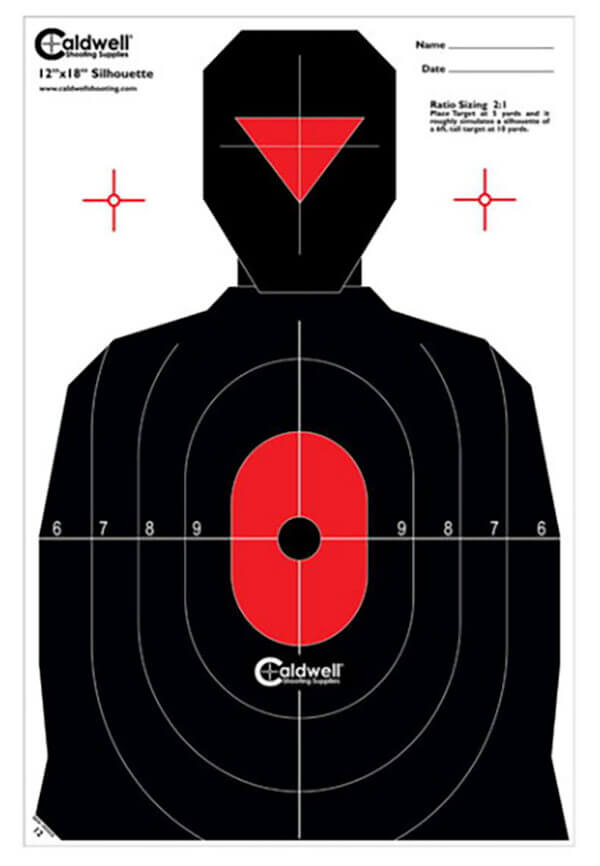 Caldwell 110005 Ultra Portable Target Stand Black/Red/White Steel Silhouette/Shapes Standing Includes 8 Silhouette Targets/8 Sight-In Targets