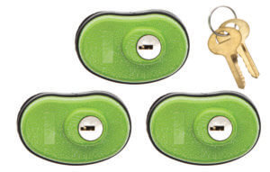 Lockdown 1118825 Trigger Lock Trigger Lock Open With Key Green 3 Per Pkg