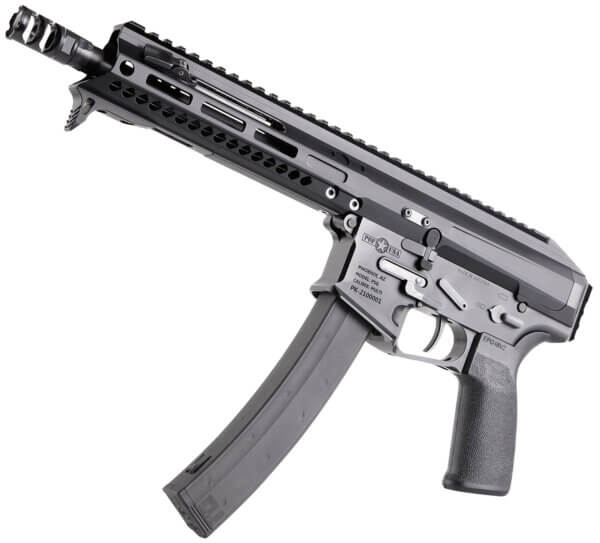 Patriot Ordnance Factory 01838 Phoenix 9mm Luger 35+1 8″ Black MFT Grip Picatinny Stock Adapter Muzzle Brake Includes Hand Stop