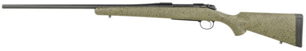 Bergara Rifles B14LM102C B-14 Hunter 7mm Rem Mag 3+1 24  Graphite Black Cerakote Barrel  SoftTouch Speckled Green Stock”