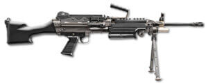 FN 46100169 M249S  5.56x45mm NATO 18.50 Barrel 30+1 Mag Or 200rd Belt Capacity  Black  Fixed Hydraulic Buffer Stock  Non-Slip Buttplate  Optics Ready”