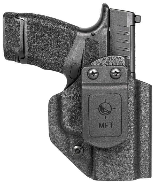 Mission First Tactical HSFHCAIWBABL Appendix Holster IWB/OWB Black Polymer Belt Clip Fits Springfield Hellcat Micro-Compact OSP 9 Ambidextrous