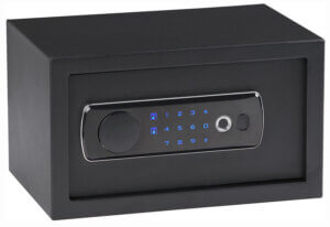 Bulldog BD5010 Duo  Digital Keypad/Biometric/Key Entry Black Powder Coat Steel Holds 1 Handgun LED Keypad
