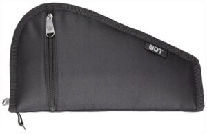Bulldog BDT619B Deluxe Pistol Case 9″L x 6″ H Black Padded Nylon with Pocket & Sleeve for Handgun