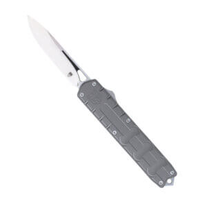 CobraTec Knives CTEBLUM390DNS Enforcer 3.25″ OTF Drop Point Plain M390 Steel Blade/Blue Aluminum Handle