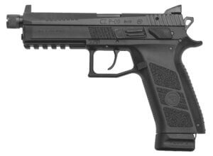 CZ-USA 89270 P-09 Suppressor Ready 9mm Luger 5.15″ TB 21+1 Overall Black Finish with Inside Railed Steel Slide Stippled Interchangeable Backstrap Grip & Picatinny Rail