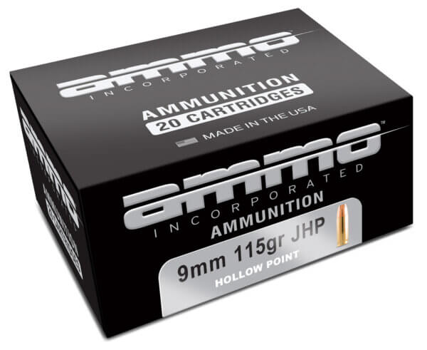 Ammo Incorporated 9115JHPA20 Signature  9mm Luger 115 gr Jacketed Hollow Point (JHP) 20 Round Box
