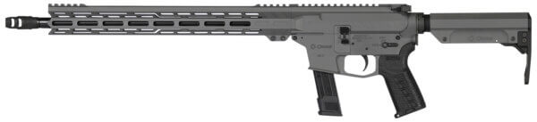 CMMG 92AE6FBTNG Resolute MK17 9mm Luger 16.10″ 21+1 Tungsten Gray Aluminum Rec Chrome Moly Barrel Black Adjustable RipStock Right Hand