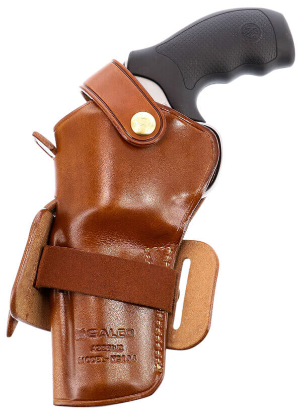 Galco WG2104 Wheelgunner 2.0 OWB Tan Leather Belt Slide Fits S&W L Frame/Ruger Security-Six Fits 4″ Barrel Ambidextrous