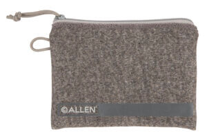 Allen 3625 Pistol Pouch made of Gray Polyester with Lockable Zippers ID Label & Fleece Lining Holds Compact Size Handgun 5″ L x 7″ W Interior Dimensions