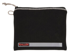 Allen 3628 Pistol Pouch made of Black Polyester with Lockable Zippers ID Label & Fleece Lining Holds Full Size Handgun 7″ L x 9″ W Interior Dimensions