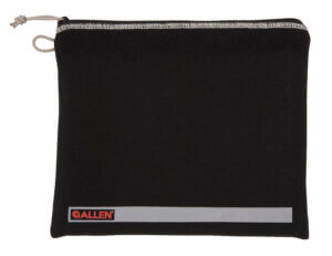 Allen 3630 Pistol Pouch made of Black Polyester with Lockable Zippers ID Label & Fleece Lining Holds Oversized Handgun 9″ L x 11″ W Interior Dimensions
