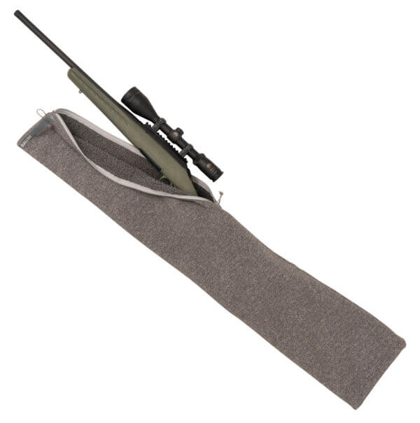 Allen 3633 Rifle Storage Pouch  Gray Polyester w/Fleece Lining  ID Label & Lockable Zipper 46.50 L x 9.50″ W x 0.50″ W Interior Dimensions”