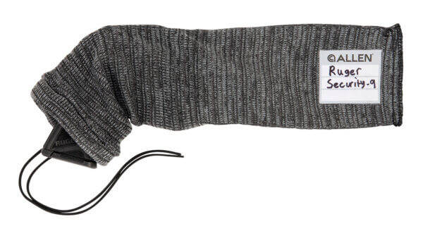 Allen 13170 Stretch Knit Handgun Sock  Gray Silicone-Treated Knit w/Custom ID Labeling Holds Handguns 14 L x 3.75″ W Interior Dimensions”