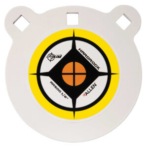 EZ-Aim 15597 Hardrock 6″ AR500 Steel Gong Shooting Target .50″ Thickness White / Yellow / Black