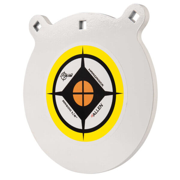 EZ-Aim 15600 Hardrock 10″ AR500 Steel Gong Shooting Target .50″ Thickness White / Yellow / Black
