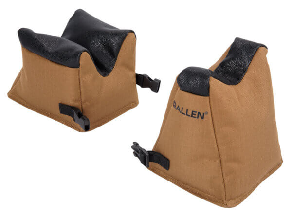 Allen 18411 X-Focus Shooting Rest Combo Prefilled Front and Rear Bag made of Coyote with Black Accents Polyester weighs 5.10 lbs 11.50″ L x 5.50″ H & Tacky Grip Bottom
