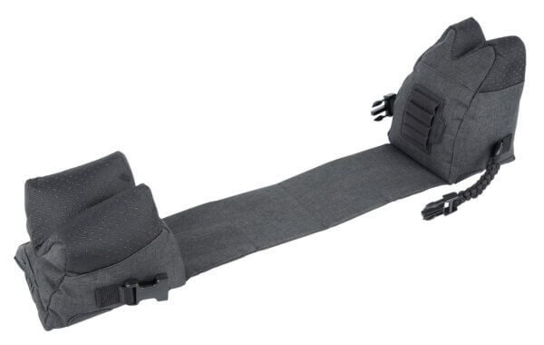 Allen 18415 Eliminator Shooting Rest Prefilled Connected Style Front and Rear Bag made of Gray Polyester weighs 9.50 lbs 26″ L x 7.50″ H & Side Release Buckles