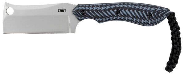 CRKT 2398 S.P.E.C. 2.44″ Fixed Cleaver Plain Bead Blasted 8Cr13MoV SS Blade/Black Textured G10 Handle Includes Lanyard