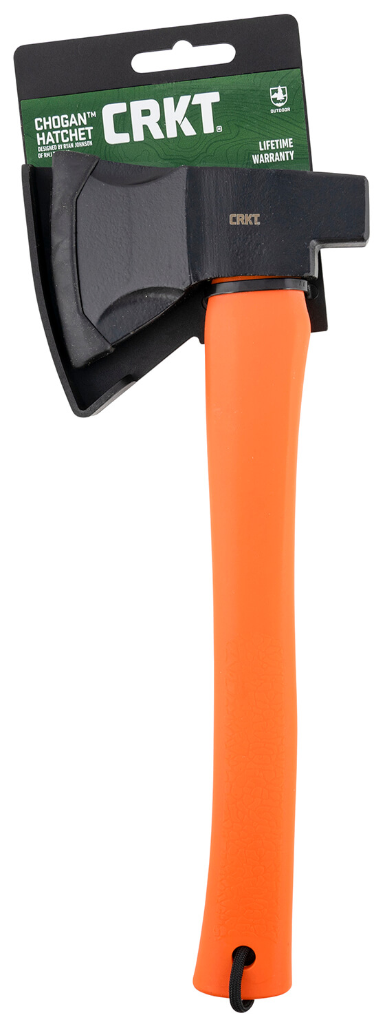CRKT 2727 Chogan  3.16 Blade 1055 Carbon Steel Blade Orange GRN Handle 13.19″ Long Axe w/Hammer”