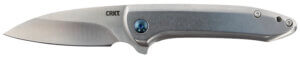 CRKT 5385 Delineation 2.94″ Folding Wharncliffe Plain Satin 8Cr13MoV SS Blade/ Satin Stainless Steel Handle Includes Pocket Clip