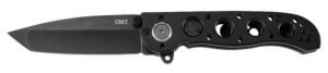 CRKT M16-02DB M16 02DB 3.12″ Folding Tanto Plain Black Stonewashed D2 Steel Blade/Black Aluminum Handle Includes Pocket Clip