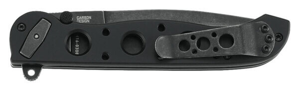 CRKT M16-03DB M16 03DB 3.58″ Folding Spear Point Plain Black Stonewashed D2 Steel Blade/Black Aluminum Handle Includes Pocket Clip