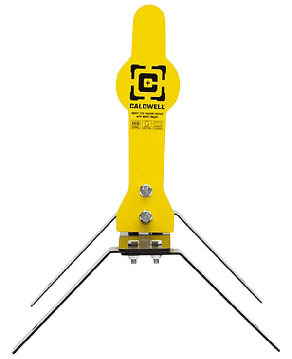 Caldwell 1178560 Auto Reset 33% Rifle Yellow AR500 Steel Pepper Popper Includes Ground Stakes
