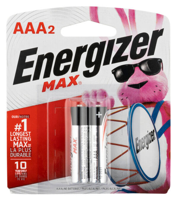 Energizer E92BP2 AAA Max 1.5V Alkaline 2 Pack