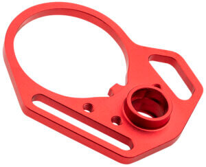 Strike Industries ARULMFEP&ACNRED QD End Plate QD End Plate with Hook Attachments & Anti-Rotation Castle Nut Red Finish