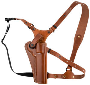 Galco GA128 Great Alaskan Size Fits Chest Up To 54″ Tan Leather Shoulder/Torso Strap Fits Ruger GP100 Fits S&W L Frame Right Hand