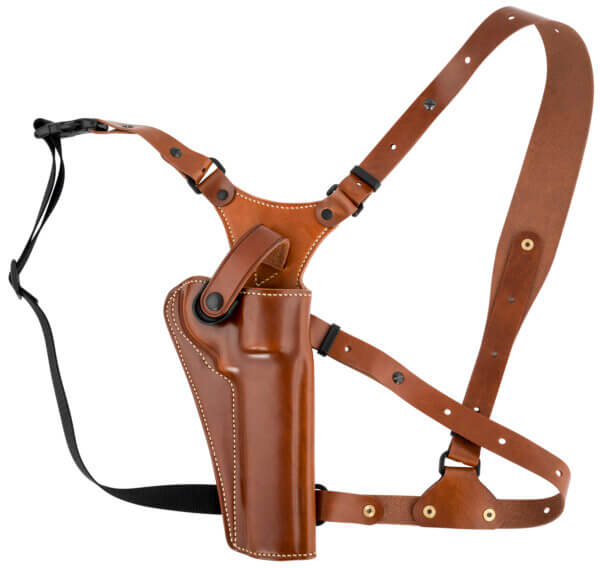 Galco GA128 Great Alaskan  Size Fits Chest Up To 54 Tan Leather Shoulder/Torso Strap Fits Ruger GP100 Fits S&W L Frame Right Hand”