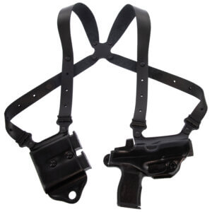 Galco MCII870RB Miami Classic II Shoulder System Size Fits Chest Up To 56″ Black Leather Harness Fits Sig P365 Fits Sig P365XL Fits Sig P365 SAS Right Hand