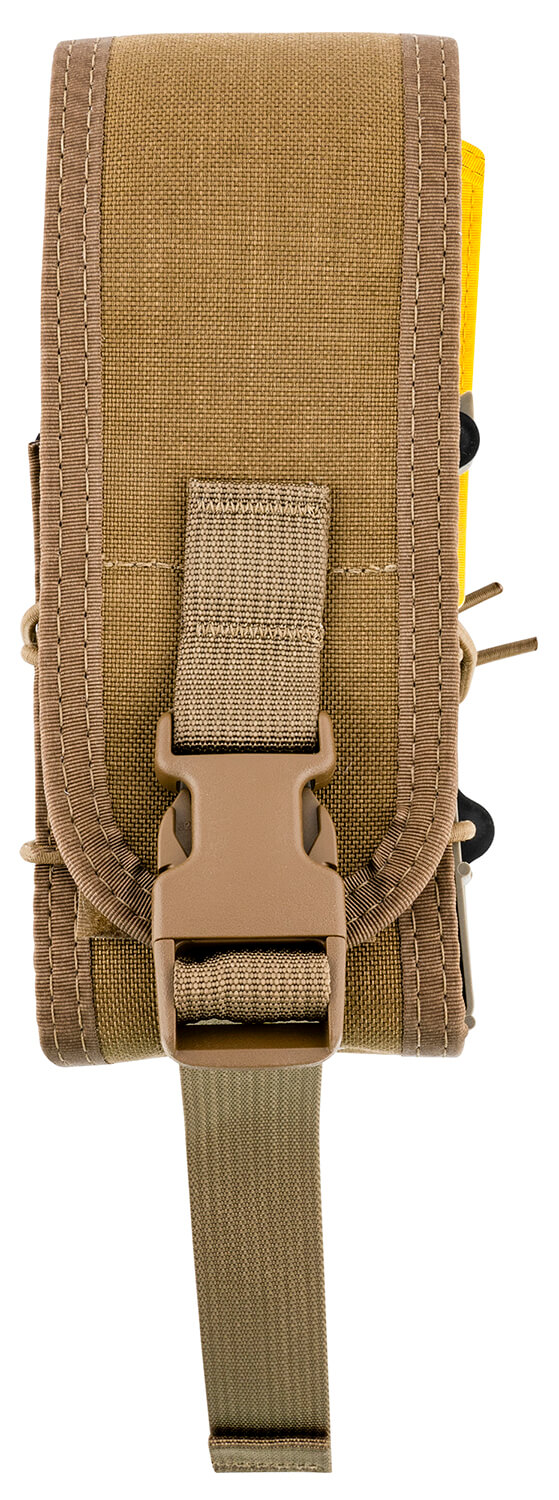High Speed Gear 18DDC0CB TACO Double Decker Mag Pouch Double Covered Coyote Brown Nylon MOLLE Compatible w/ Rifle Compatible w/ Pistol