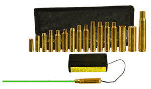 AimShot Master Kit Multi-Caliber Bore Sight with Green 532nM Laser & Uses 2 AAA Batteries for Rifles (Batteries Not Included)