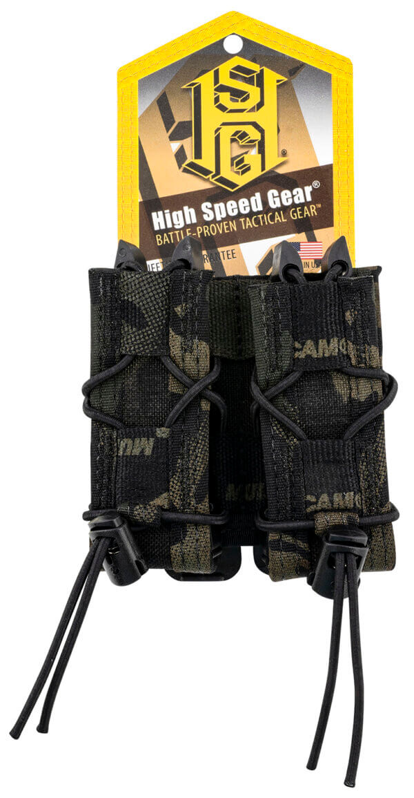 High Speed Gear 13PT12MB TACO Mag Pouch Double MultiCam Black Nylon Belt Belts 2.25″ Wide Compatible w/ Pistol