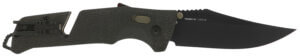 S.O.G SOG11120341 Trident AT 3.70″ Folding Clip Point Plain Black TiNi Cryo D2 Steel Blade/Olive Drab w/FDE Accents GRN Handle Features Line Cutter/Glass Breaker