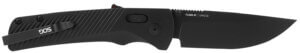 S.O.G SOG11180141 Flash AT 3.45″ Folding Plain Black TiNi Cryo D2 Steel Blade/ Blackout GRN Handle Includes Pocket Clip