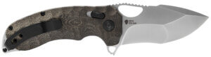 CobraTec Knives CTEGRYM390DNS Enforcer 3.25″ OTF Drop Point Plain M390 Steel Blade/Gray Aluminum Handle