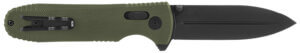 S.O.G SOG12610257 Pentagon XR 3.60″ Folding Spear Point Plain Black TiNi Cryo CTS XHP Blade/OD Green G10 Handle Includes Pocket Clip