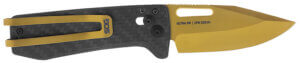 S.O.G SOG-12-63-02 Ultra XR 2.80″ Folding Clip Point Plain Gold TiNi Cryo S35NV Steel Blade/Black Textured Carbon Fiber Handle Includes Pocket Clip