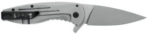 S.O.G SOG14410242 Aegis FLK 3.40″ Folding Clip Point Satin 4116 Stainless Steel Blade/Silver Stainless Steel Handle Includes Pocket Clip