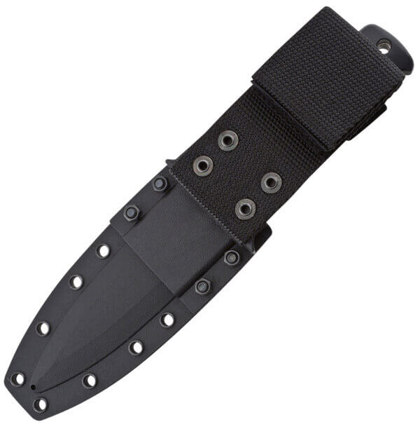 S.O.G SOGE37TK Seal Pup Elite 4.85″ Fixed Clip Point Part Serrated Black Hardcased TiCN AUS-8A SS Blade/Black w/Grip Lines GRN Handle Includes Lanyard/Sheath