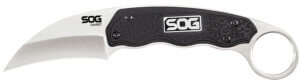 S.O.G SOGFF1001C Salute Mini 3.10″ Folding Clip Point Plain Bead Blasted 8Cr13MoV SS Blade Black G10 Handle Includes Pocket Clip
