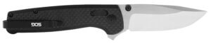 S.O.G SOGSS1003CP Seal Strike 4.90″ Fixed Clip Point Part Serrated AUS-8A SS Blade Black Textured GRN/SS Handle Includes Belt Clip/Sheath
