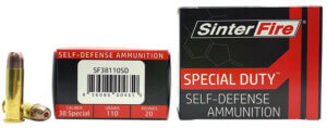 SinterFire Inc SF38110SD Special Duty (SD) 38 Special 110 gr Lead Free Frangible Hollow Point 20rd Box