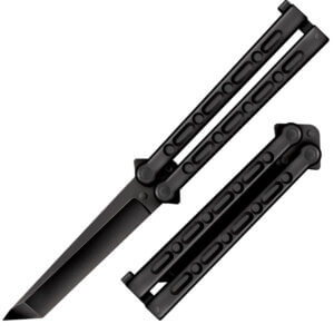 Cold Steel CS-92EAB FGX Balisong 5″ Folding Plain Tanto Black Griv-Ex Blade/Handle